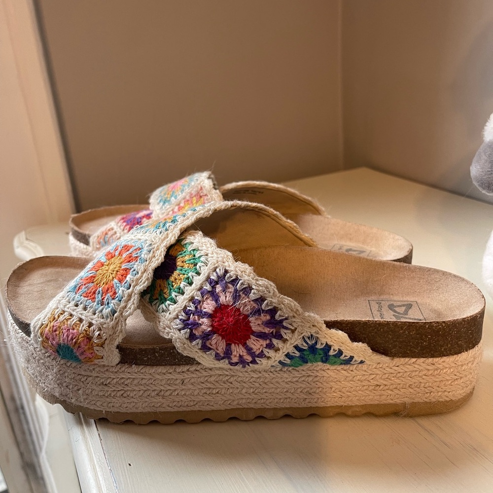Dirty Laundry Crochet Platform Sandals